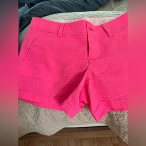 Lilly Pulitzer Vibrant Pink Textured Bermuda Shorts